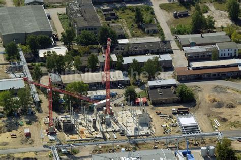 Luftaufnahme Berlin Erweiterungs Baustelle auf dem Gelände der