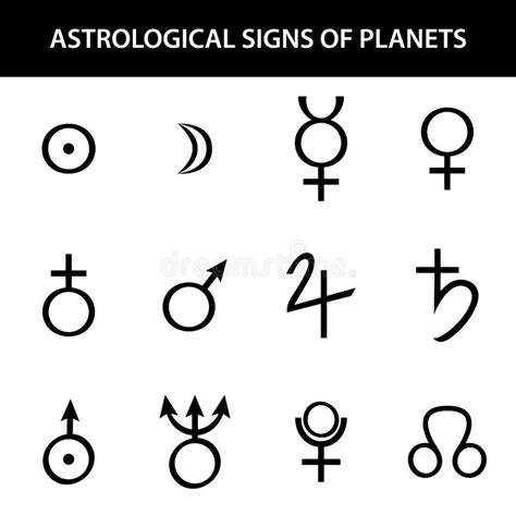 Astrology Signs Of Planets Stock Vector Illustration Of Illustrations Comet 70789148