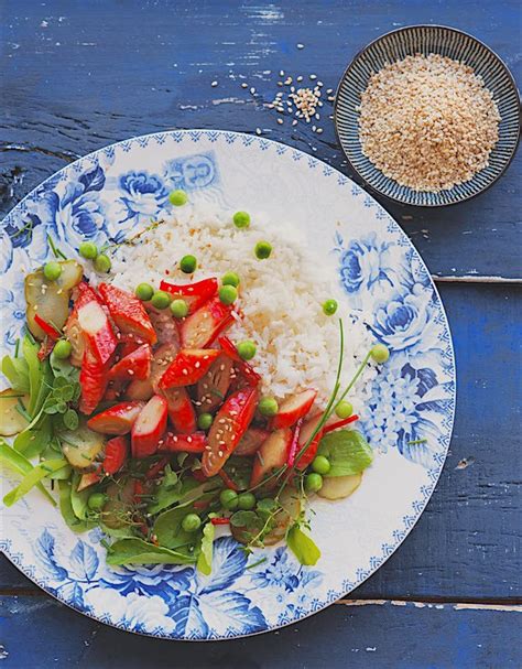 Ensalada De Kani Kama Marinado Y Arroz Perfumado Kani