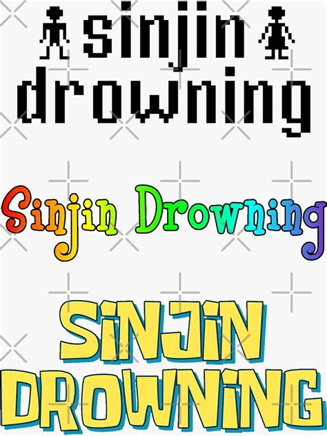 Sinjin Drowning Nostalgia Sticker Pack Sticker For Sale By