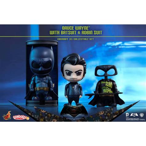 Cosbaby Bruce Wayne with Batsuit Robin Suit Collectible Set โมเดล ฟกเกอร ตกตา from Hot