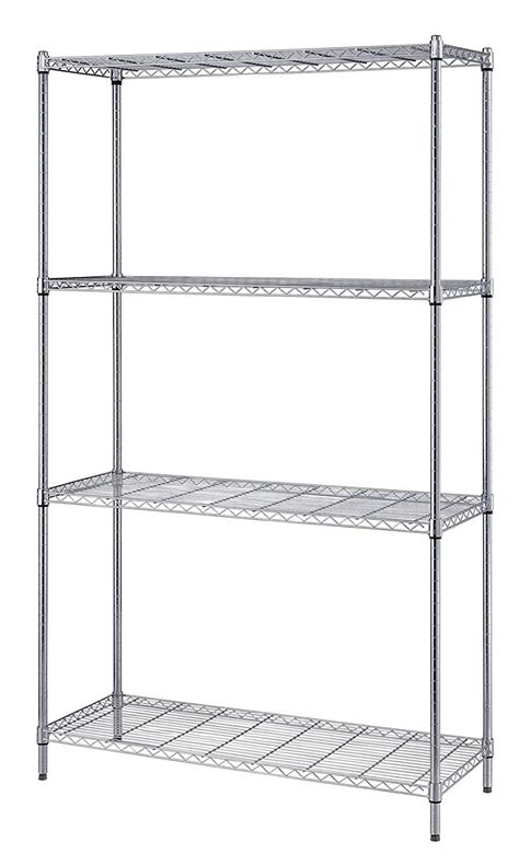 Chrome Wire 18 Inch Deep 4 Shelf Units Storables