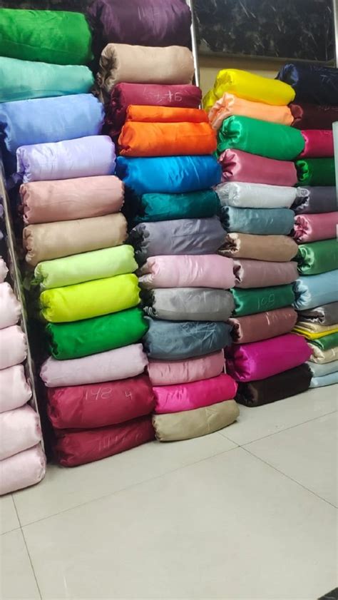 Polyester Plain Satin Fabric At Rs Meter In Surat Id