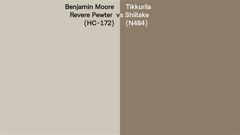 Benjamin Moore Revere Pewter Hc Vs Tikkurila Shiitake N Side