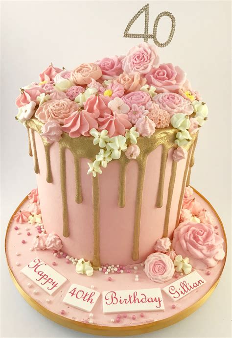 Birthday Cake Ideas For Adults Women 40th Birthday Cake For Women 40th Cake Elegant Birthday