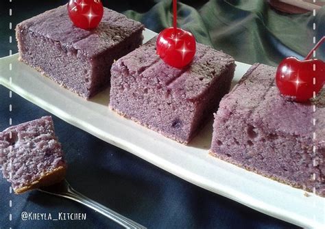 Resep Cake Ubi Ungu Lembut Kempus No Sp Pr Bolu By Kheyla Oleh