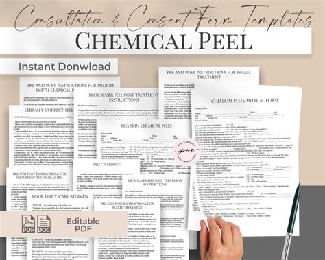 Editable Chemical Peel Form Template Chemical Peel Facials Form