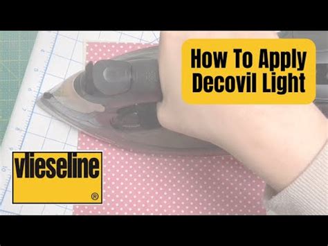 How To Apply Fusible Iron On Decovil Light YouTube