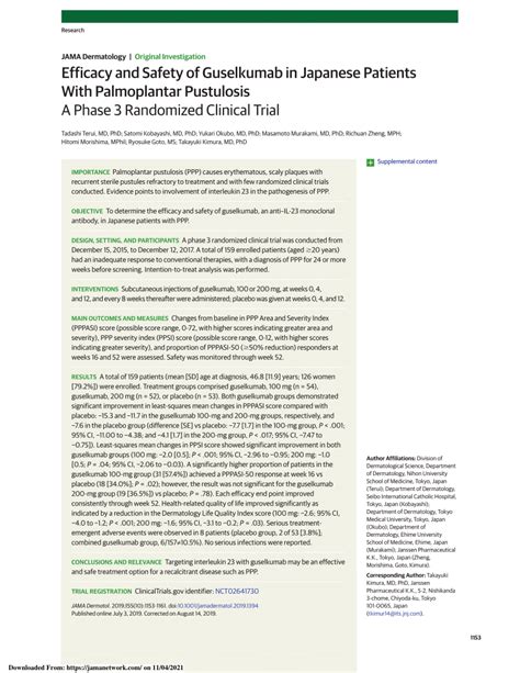 Pdf Efficacy And Safety Of Guselkumab In Japanese Patients With