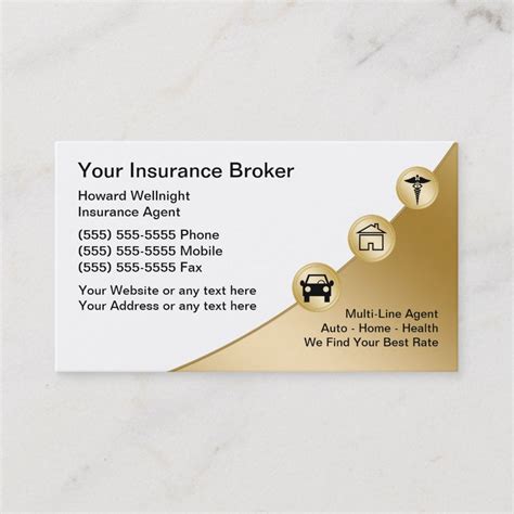 Insurance Broker Business Cards | Zazzle | Insurance broker, Life ...