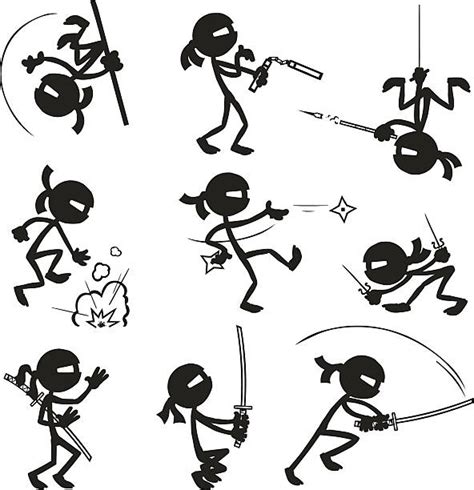 Ninja Stick Figure Illustrations, Royalty-Free Vector Graphics & Clip ...