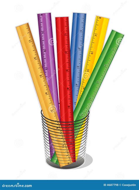 Colored Rulers Royalty Free Stock Photos Image 4687798