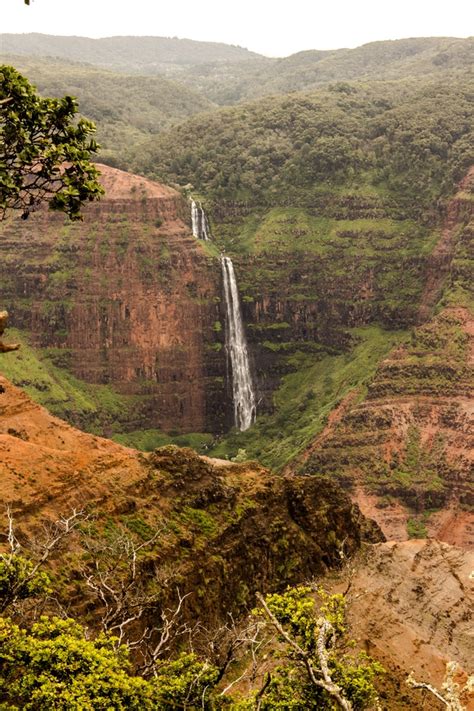 Ft Tall Waipoo Falls Waimea Canyon Kauai Hi Oc Photorator