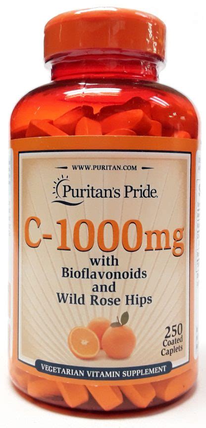 Puritan S Pride Vitamin C 1000 Mg With Bioflavonoids Rose Hips 250