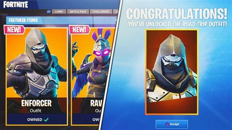 Unlocking The New Road Trip Skin The Enforcer Skin Fortnite Road