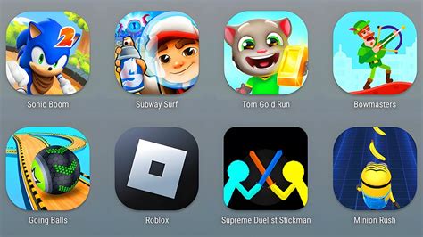 Sonic Dash Subway Surf Tom Gold Run Bowmasters Going Balls Roblox