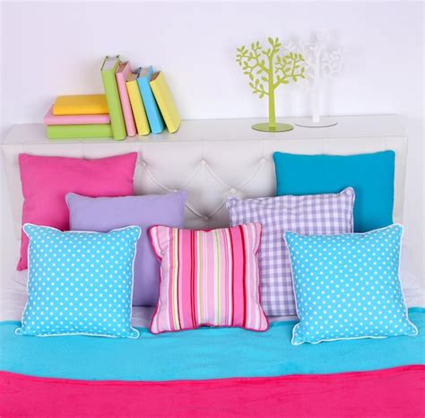 premium photo bed  room top view closeup