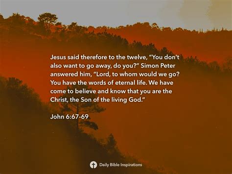 John 6 67 69 Daily Bible Inspirations