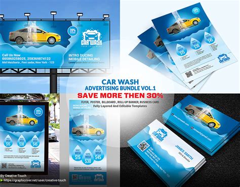 Car Wash Advertising Bundle on Behance