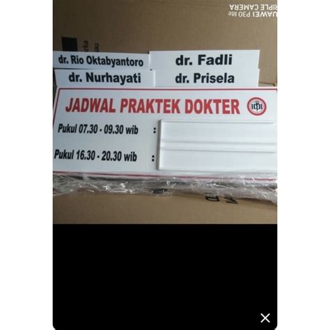 Jual Papan Nama Acrylic Tulisan Praktek Dokter 1set Custom Shopee