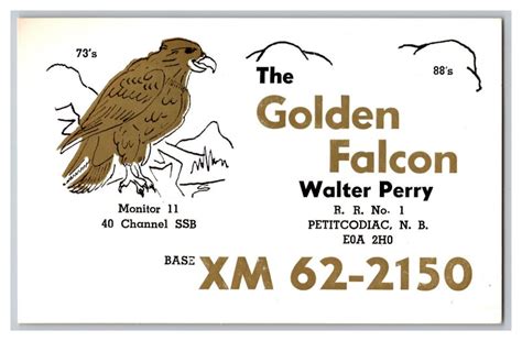 Postcard QSL CB Ham Radio Amateur Card From Petitcodiac N B Canada XM