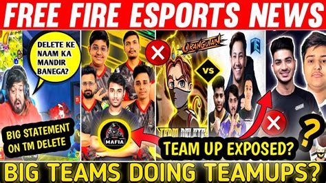 Tg Mafias Og Elite Tsg And Team Delete Team Up Exposed Rockyrdx Statement Free Fire Esports