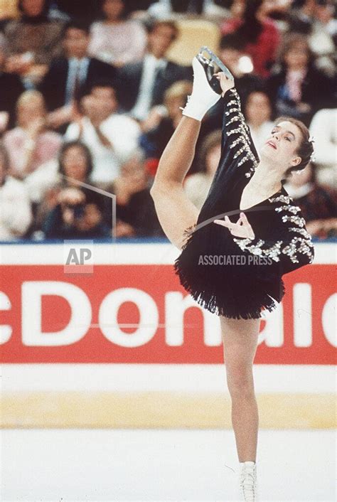 Katarina Witt Performing Her Free Skate During The World Figure Skating