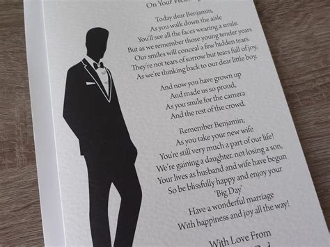 Handmade Personalised A Wedding Card To Groom From His Etsy