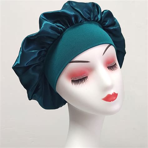 Custom Bulk Classic Wide Band 100 Pure Silk Bonnets For Curly Hair BD