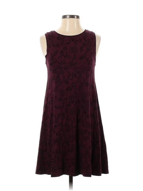 Ann Taylor Loft Burgundy Casual Dress Size Xs 83 Off Thredup