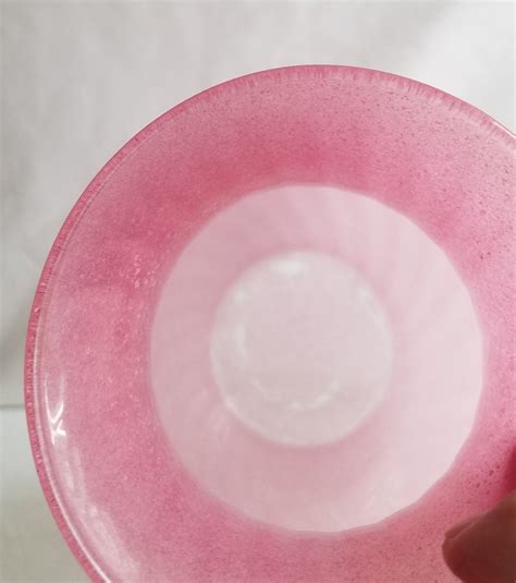 Pink Satin Frosted Art Glass Vase Classic Shape Etsy