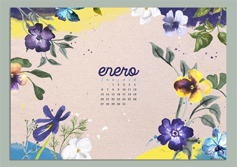 Calendario De Enero Imprimible Y Fondo Mlc Estudio Inspiraci N Y