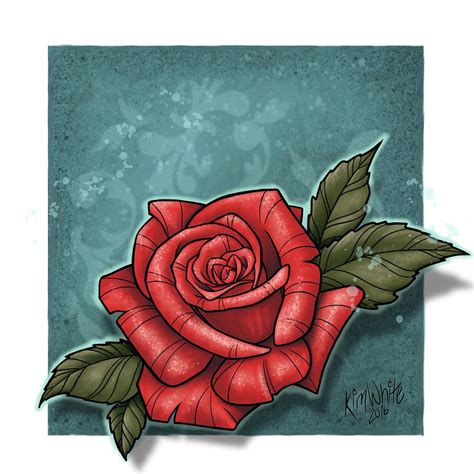 Red Rose Digital Art By Kim White Pixels