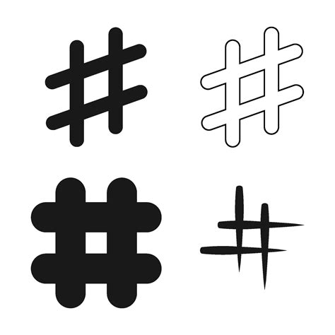 Hashtag Icon Vector 26533734 Vector Art At Vecteezy