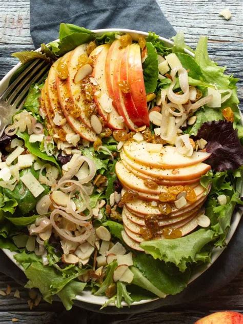 The Best Spinach Apple Salad Apple Cider Dressing Bessie Bakes