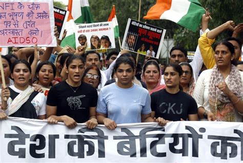 Protesting Wrestlers Hold Candlelight March To India Gate