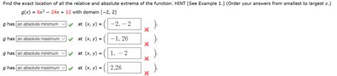 Solved Find The Exact Location Of All The Relative And Chegg