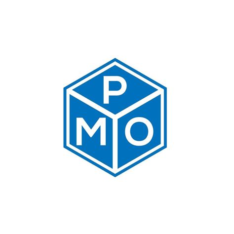 Pmo Letter Logo Design On Black Background Pmo Creative Initials