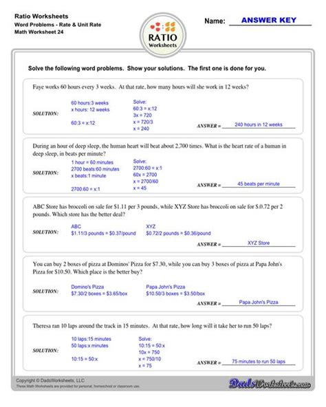 Ratio Worksheets Worksheets Library