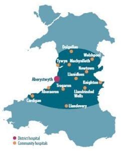 Map of Rural Mid Wales | Rural Health and Care Wales