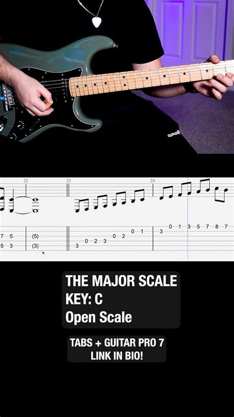 C Major Scale Guitar - Open C Major Scale With Tabs | Music lessons for ...