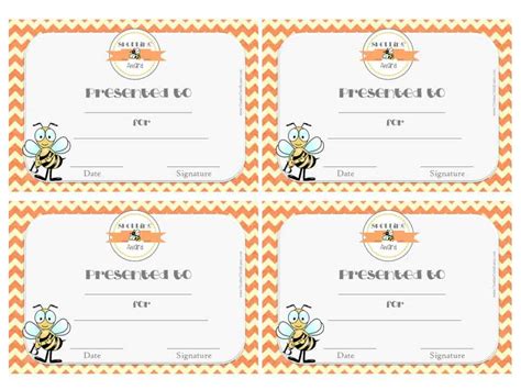 Free Customizable Printable Editable Spelling Bee Certificate Template ...