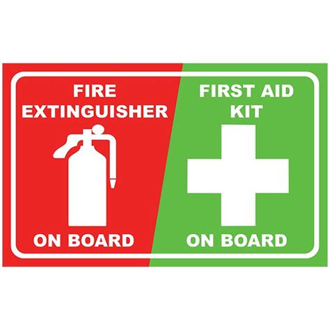 Fire Extinguisher 1st Aid Vehicle Sticker External