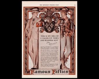 RARE 1930 Arrow Shirts J C Leyendecker Clothing Fashion Magazine Ad Etsy