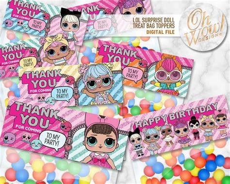 Lol Surprise Treat Bag Toppers Digital File By Ohwowdesign 400 Usd