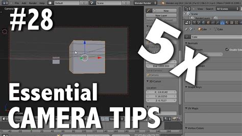 Blender Tutorial Essential Camera Tips X Youtube