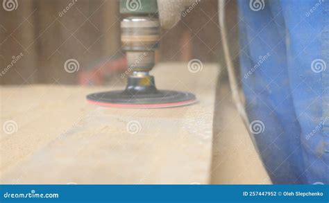 Close Up Of Woodworking Tool In Hand Of Professional Worker