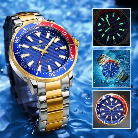 WWOOR Reloj Multifunci N De Lujo Para Hombre Cron Grafo De Cuarzo