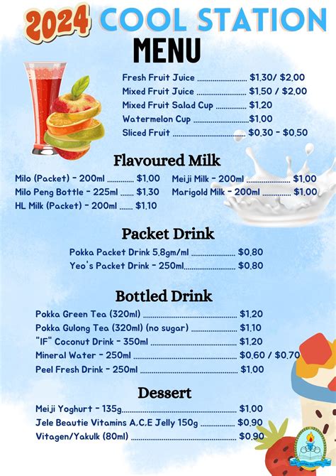 School Canteen Menu