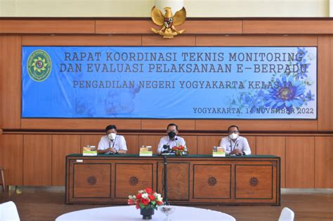 Pengadilan Negeri Yogyakarta Rapat Koordinasi Teknis Monitoring Dan